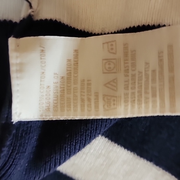 Tommy Hilfiger Womens 3X Navy and White Striped Cotton Sweater Preppy - Picture 4 of 8